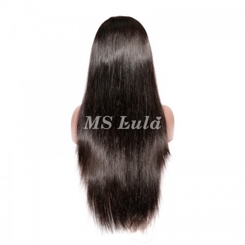 Straight Transparent Lace Front Wig 180 Density With Bang | Human Hair Wig | Lace Front
